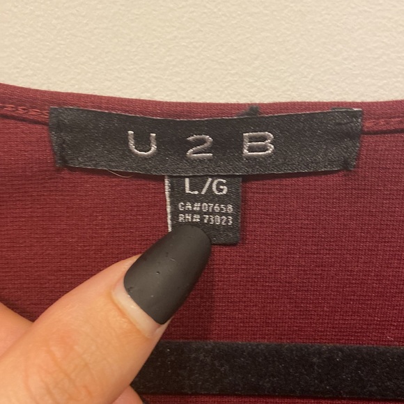 Red peplum top - Picture 2 of 3